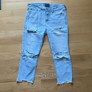 Abercrombie and Fitch Signature Collection Ripped Jeans